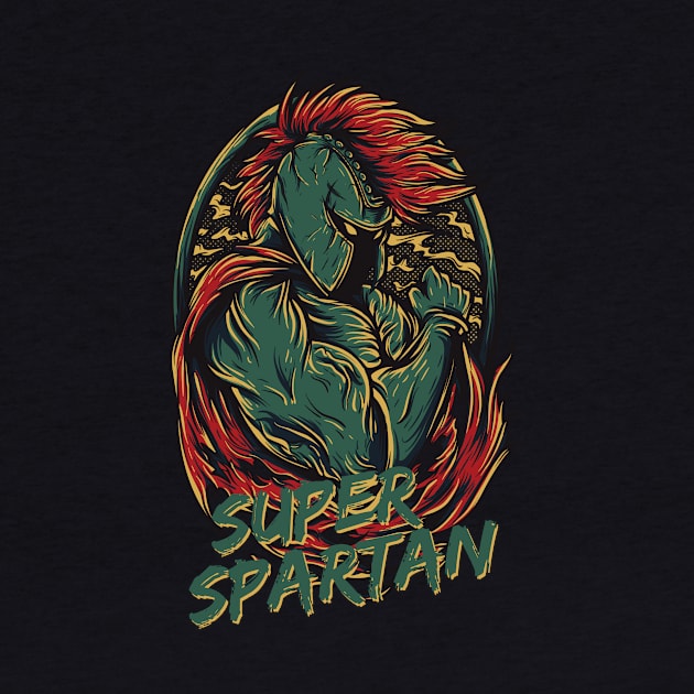 Super Spartan Artwork Warrior Michigan State by ThreadSupreme